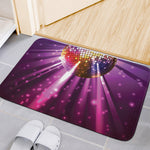 Purple Light Disco Ball Print Indoor Door Mat