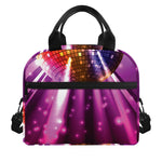 Purple Light Disco Ball Print Insulated Lunch Bag