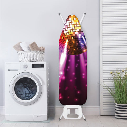 Purple Light Disco Ball Print Ironing Board Cover