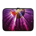 Purple Light Disco Ball Print Laptop Sleeve
