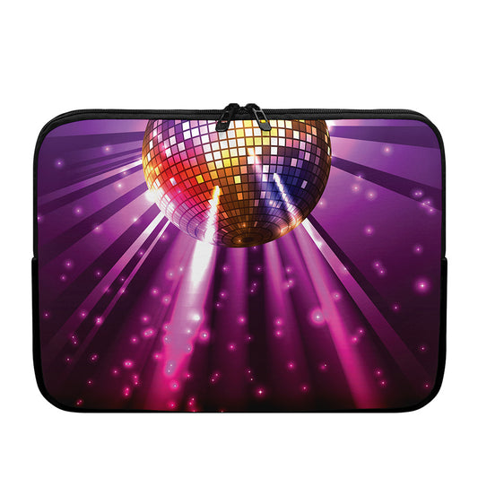 Purple Light Disco Ball Print Laptop Sleeve