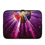 Purple Light Disco Ball Print Laptop Sleeve