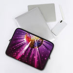 Purple Light Disco Ball Print Laptop Sleeve