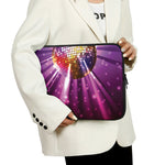 Purple Light Disco Ball Print Laptop Sleeve