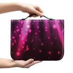 Purple Light Disco Ball Print Leather Bible Cover