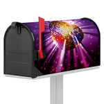 Purple Light Disco Ball Print Mailbox Cover