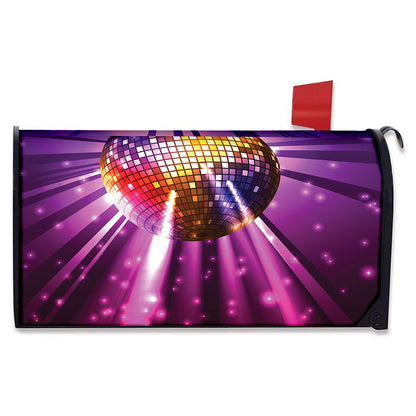 Purple Light Disco Ball Print Mailbox Cover