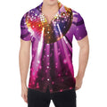 Purple Light Disco Ball Print Men's Shirt