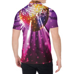 Purple Light Disco Ball Print Men's Shirt