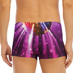 Purple Light Disco Ball Print Men's Short Boxer Briefs