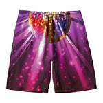 Purple Light Disco Ball Print Men's Swim Trunks