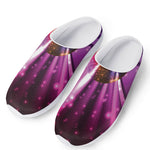 Purple Light Disco Ball Print Mesh Casual Shoes
