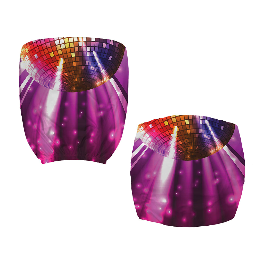 Purple Light Disco Ball Print Office Chair Cover