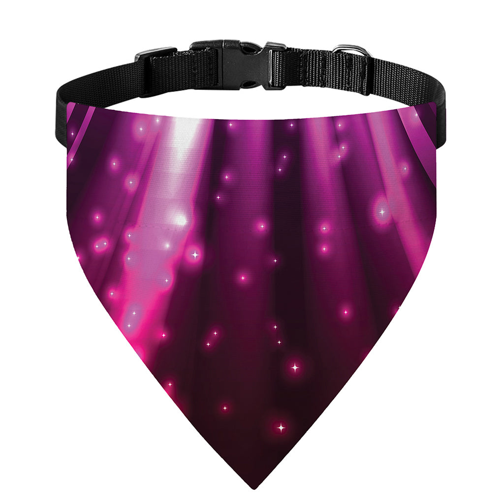 Purple Light Disco Ball Print Over The Collar Dog Bandana