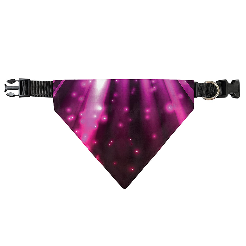Purple Light Disco Ball Print Over The Collar Dog Bandana