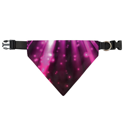 Purple Light Disco Ball Print Over The Collar Dog Bandana