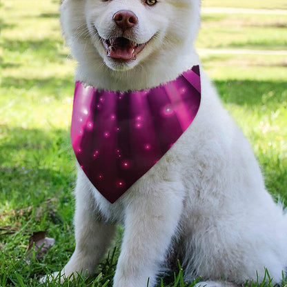 Purple Light Disco Ball Print Over The Collar Dog Bandana