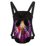 Purple Light Disco Ball Print Pet Carrier Backpack