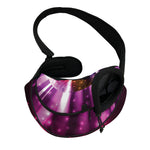 Purple Light Disco Ball Print Pet Sling Carrier