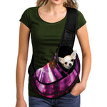Purple Light Disco Ball Print Pet Sling Carrier