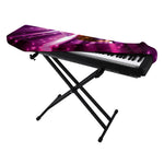 Purple Light Disco Ball Print Piano Keyboard Cover