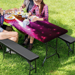 Purple Light Disco Ball Print Picnic Table Cover