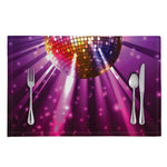 Purple Light Disco Ball Print Placemat