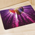 Purple Light Disco Ball Print Polyester Doormat