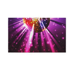Purple Light Disco Ball Print Polyester Flag