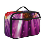 Purple Light Disco Ball Print Portable Lunch Bag