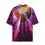 Purple Light Disco Ball Print Rayon Hawaiian Shirt