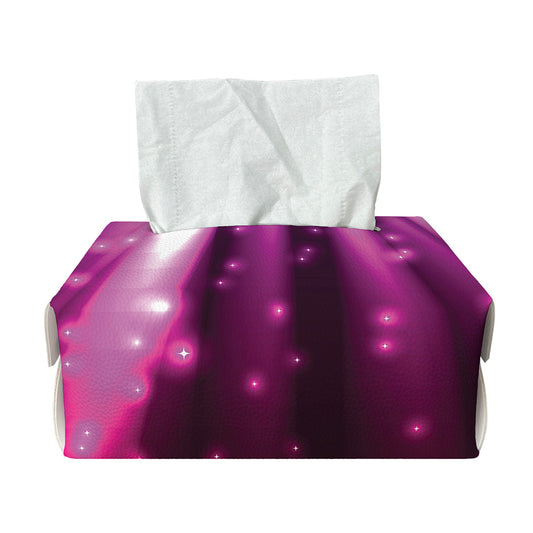 Purple Light Disco Ball Print Rectangle Tissue Box Cover