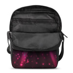 Purple Light Disco Ball Print Rectangular Crossbody Bag