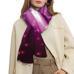 Purple Light Disco Ball Print Scarf