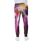 Purple Light Disco Ball Print Scuba Joggers