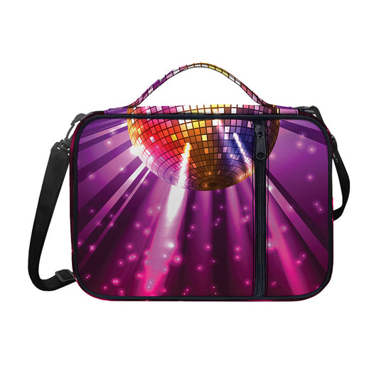Purple Light Disco Ball Print Shoulder Strap Bible Bag
