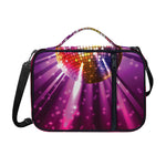 Purple Light Disco Ball Print Shoulder Strap Bible Bag