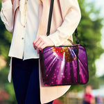 Purple Light Disco Ball Print Shoulder Strap Bible Bag