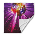 Purple Light Disco Ball Print Silk Bandana