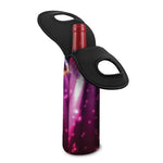 Purple Light Disco Ball Print Single Neoprene Wine Tote