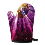 Purple Light Disco Ball Print Single Oven Mitt