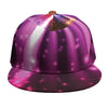 Purple Light Disco Ball Print Snapback Cap