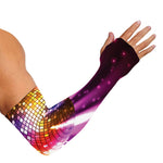 Purple Light Disco Ball Print Sun Protection Arm Sleeves