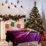 Purple Light Disco Ball Print Tablecloth
