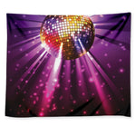 Purple Light Disco Ball Print Tapestry