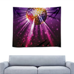 Purple Light Disco Ball Print Tapestry