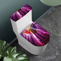 Purple Light Disco Ball Print Toilet Lid And Tank Cover Set