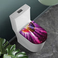 Purple Light Disco Ball Print Toilet Lid Cover