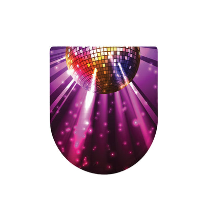 Purple Light Disco Ball Print Toilet Lid Cover
