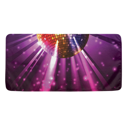 Purple Light Disco Ball Print Towel